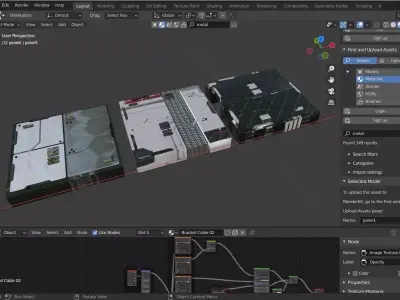 SPECIAL Sci-fi Panel Maker BLENDER KIT and SVG paths Low-poly 3D model