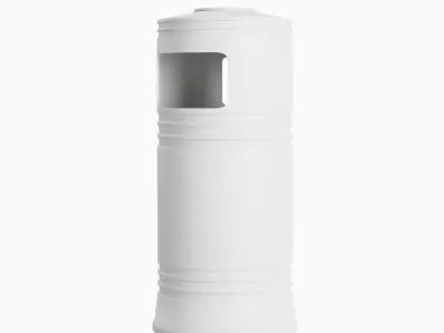 Street Trash Bin 02 Low-poly 3D model