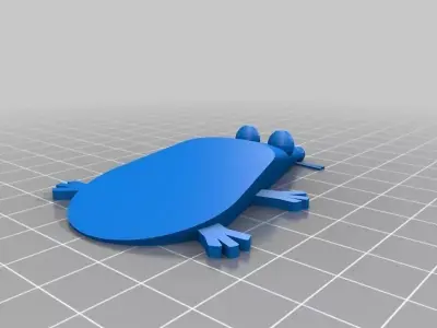 Parametric Squashed Mouse Door Stop Wedge  Free 3D print model