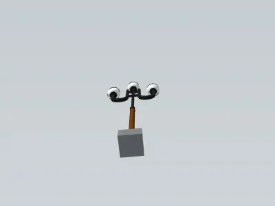 Retro Street Light 3D model