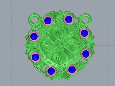 Beautiful Floral Diamond Necklace design  3D print model