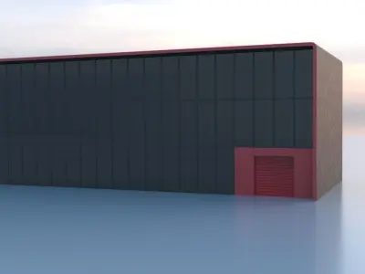 City Fire Station 7 Low-poly 3D model