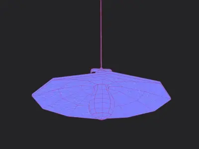 Vintage Hanging Lamp - Industrial Lighting Low-poly 3D model