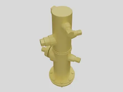 LA Fire Hydrant - Safety and Emergency Equipment Low-poly 3D model