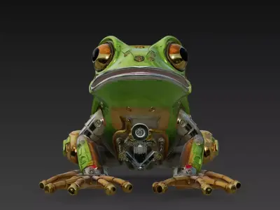 Mecha Frog - Cybernetic Amphibian 3D Model 3D print model