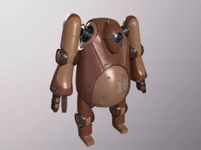 Stylized Robot Sci-Fi Free low-poly 3D model