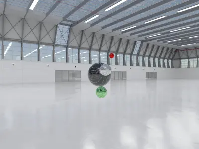 HDRI - Exhibition Hall Interior 4 - 16384x8192 Texture