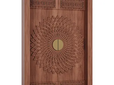 Entrance door set157 Low-poly 3D model