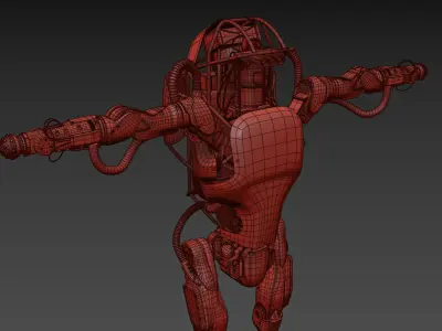Robot Atlas by Boston Dynamics Low-poly 3D model