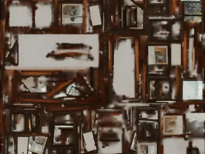 Abandoned Bus Stop Shelter 3D Model Urban Ruin Low-poly 3D model