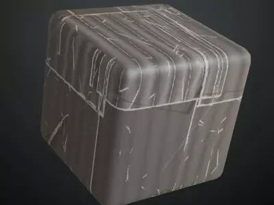 Damaged Corrugated Metal Sheet Texture PBR Seamless Texture