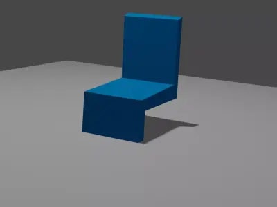 Chair 3d simple Low-poly 3D model