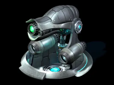 Spaceship - Ground Fort 01 3D model