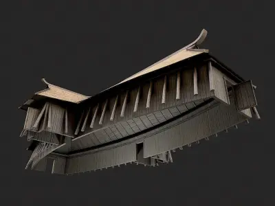 Viking House Pack Low-poly 3D model purchase