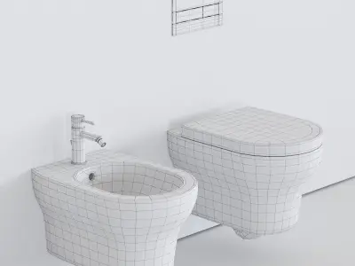 Ceramica Cielo Jo Wall-Hung WC Low-poly 3D model