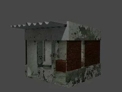 Bus Stop Low-poly 3D model