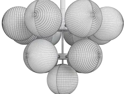Ademar Chandelier 13 plafond Low-poly 3D model
