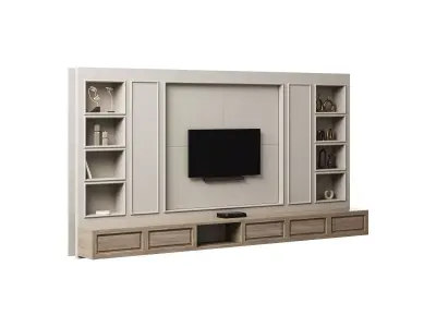 Modern TV Wall 09 3D model