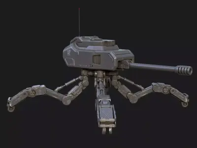 Mech Spider Low-poly 3D model