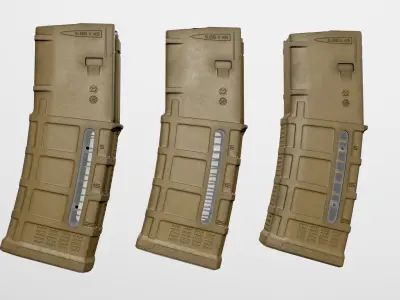 Magpul PMAG 30 AR Gen 3 Window Magazine Free low-poly 3D model