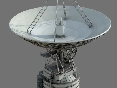 Deep Space Network Antenna Low-poly 3D model