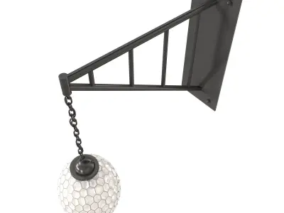 Custom made wall light 3D model