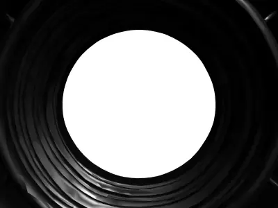 Corrugated Industrial Pipe Segment Low-poly 3D model