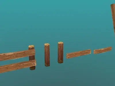 Fantasy House low poly hand painted Low-poly 3D model