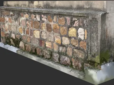 A stone wall 3d scan 3D model