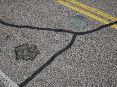 PBR Scanned Road Decals 5 Pack Texture