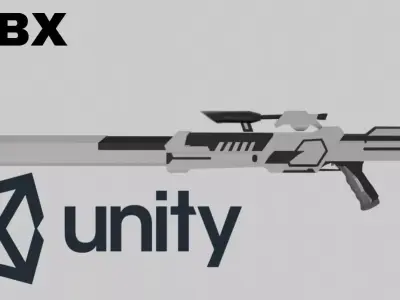 SCI FI SHOTGUN Low-poly 3D model