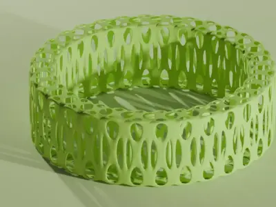 3D wire ring 3D print model