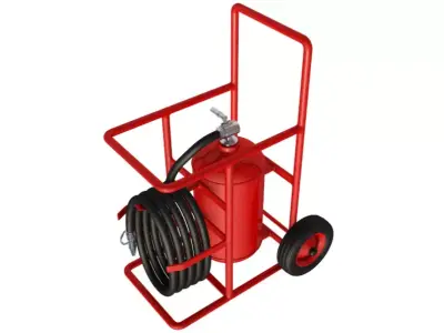 Wheeled Extinguisher 3D model