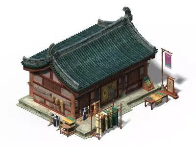 Peach Blossom Island - Tailor Shop 23 3D model