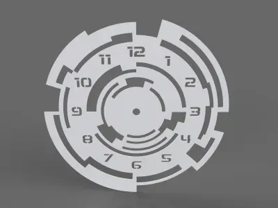 scifi clock  3D print model