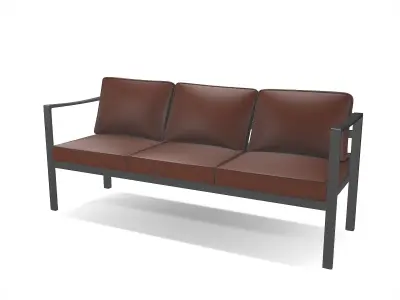 out bench sling fabric 006 Low-poly 3D model