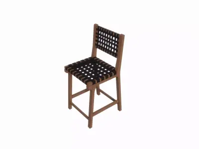 Leather Strip Chair 3D model
