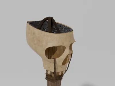 skull torch 3D model