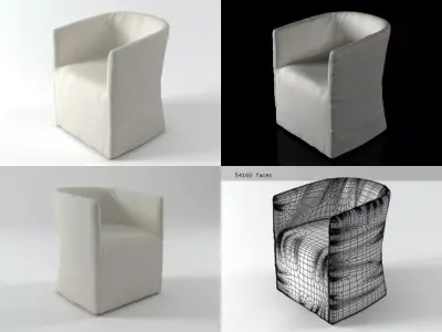 Maja D four different chairs 3D model