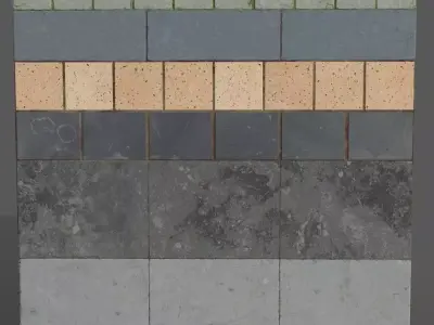 Pavement Trim Sheet PBR Texture