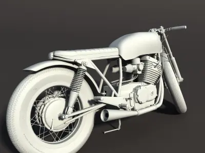 Cafe Racer Motorcycle 3D model