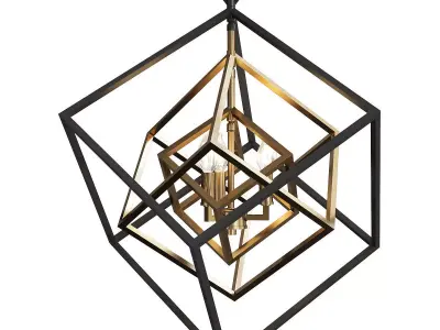 PRISMATIC CUBED CHANDELIER Low-poly 3D model