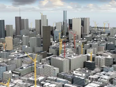 LA City Core Low-poly 3D model