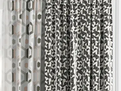 Curtain Set 39 3D model