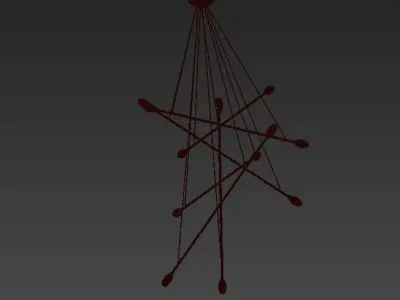 Batons Chandelier 3D model
