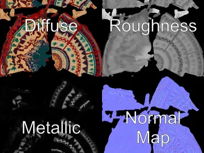 Colorful Teepee Tent Model Pack Low-poly 3D model purchase