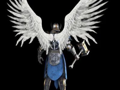 Angel Knight by Fear1ess Low-poly 3D model