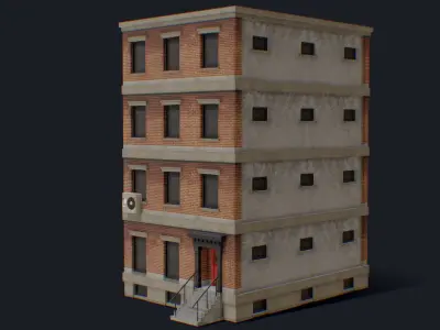 Forsaken City Building 1 Low-poly 3D model