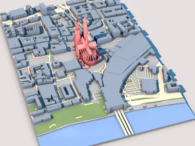 Cologne Cathedral Germany 3D model