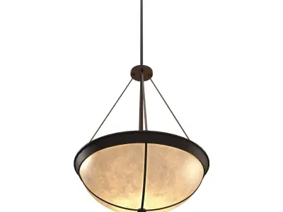 Antique Lobby Dome Light Pendant PBR 3D model